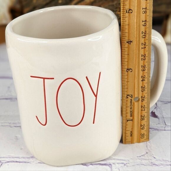 Rae Dunn JOY White/Red Ceramic Mug - Picture 5 of 6